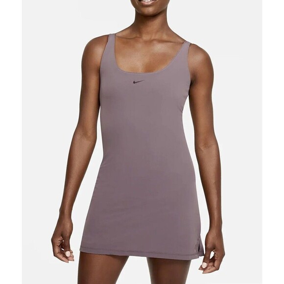 Nike Bliss Luxe Women Large Training tennis Dress Built-In Shorts purple DA0155 - Picture 6 of 14